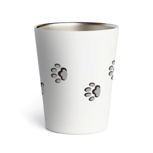 猫のあしあと2(ヨコ) Thermo Tumbler