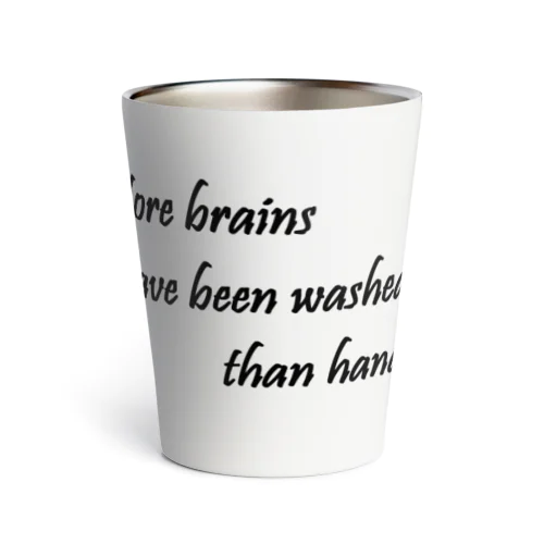 Brain Wash (black letter) Thermo Tumbler