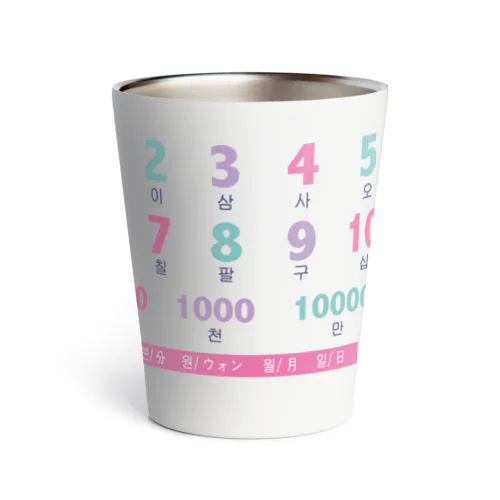 ハングル数字 Thermo Tumbler