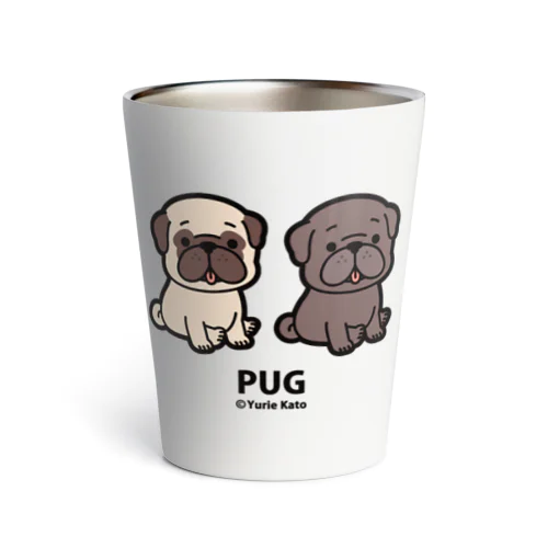 PUG(パグと黒パグ) 열 텀블러