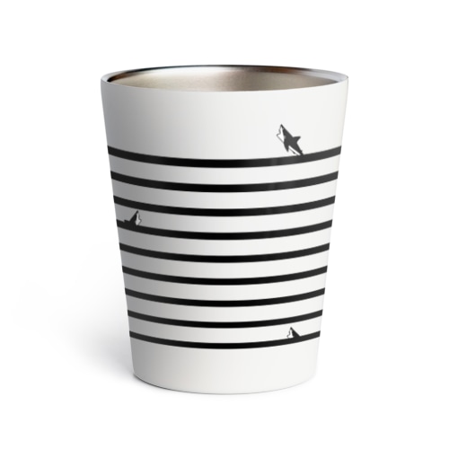 サメサメボーダー | Black | Thermo Tumbler