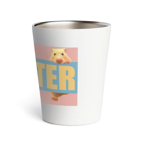 ピンクボーダーなハムスター Thermo Tumbler