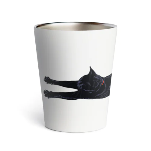 向き合う黒猫 Thermo Tumbler