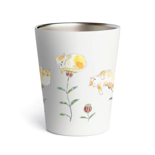 おひるねお花にゃんこ Thermo Tumbler