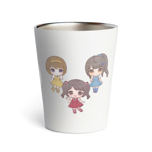 エリ💖ミキ💙スミレ💛JSちびちびB：ロゴ+メッセージ Thermo Tumbler