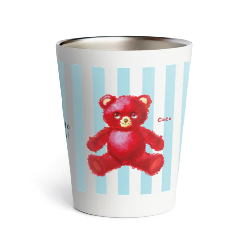 【Hug me】（赤くま） Thermo Tumbler