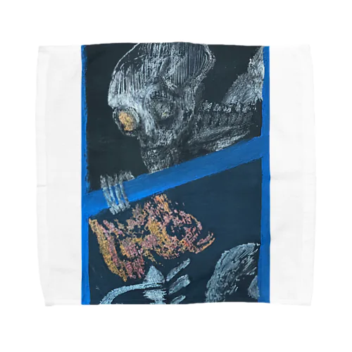 gashadokuro BLUE（tokumiシリーズ） Towel Handkerchief