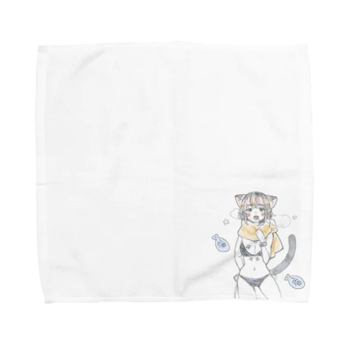 水着飴ちゃんねこ Towel Handkerchief