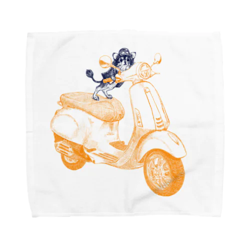 チワワのすっちゃんバイクに乗る Towel Handkerchief