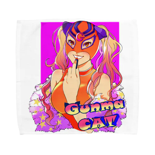 群馬キャット x Uno Dinero Towel Handkerchief