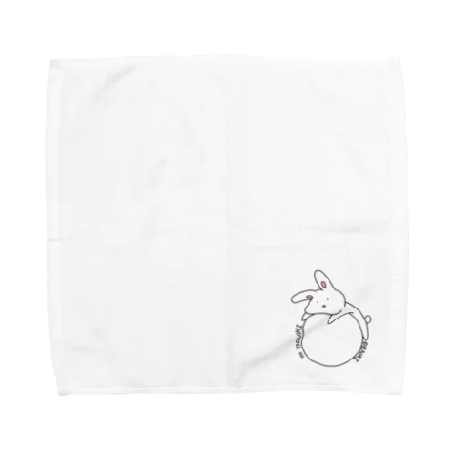 やる気が出ない半笑いうさぎ Towel Handkerchief