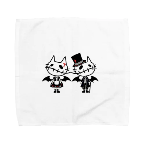 Dark night cat Towel Handkerchief