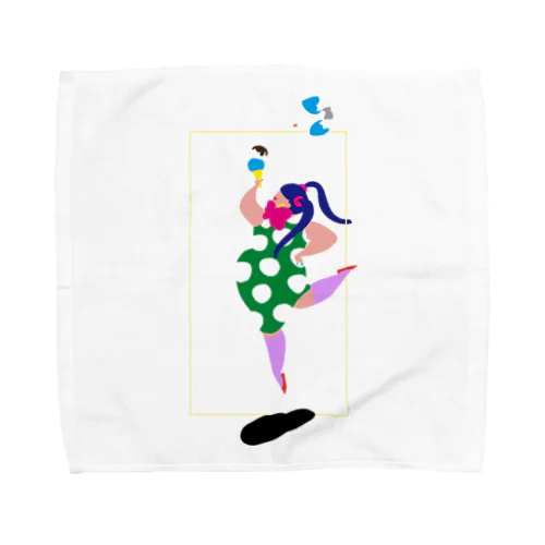 水玉の女01 Towel Handkerchief