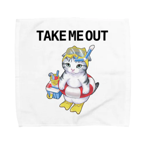 つれてけ猫 Towel Handkerchief