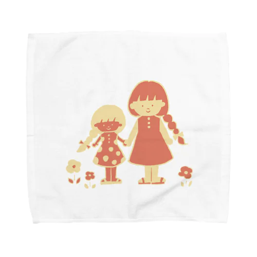 なかよし女の子姉妹 Towel Handkerchief