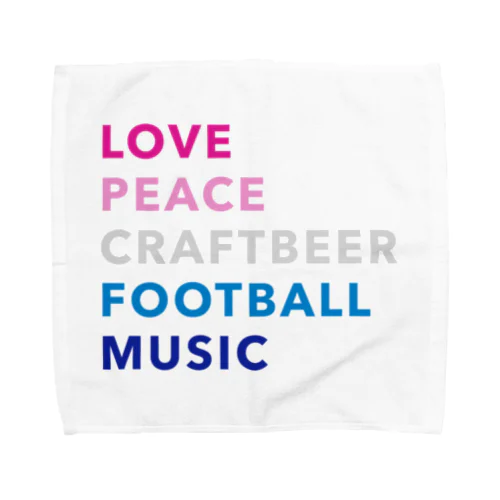 愛と平和とビールとサッカーと音楽 Towel Handkerchief