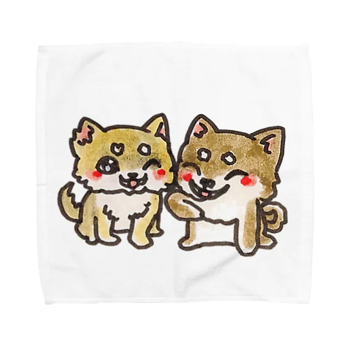 なかよし柴犬くん タオルハンカチ