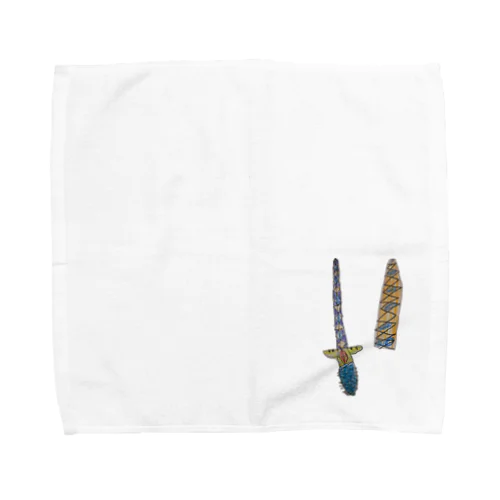 小学生が考える強い剣と鞘 Towel Handkerchief