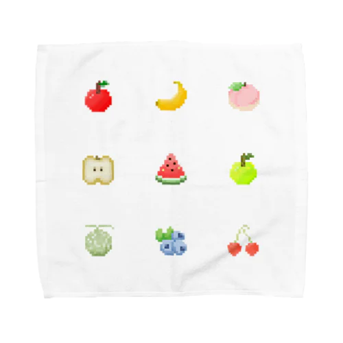 16×16のドット絵フルーツ Towel Handkerchief