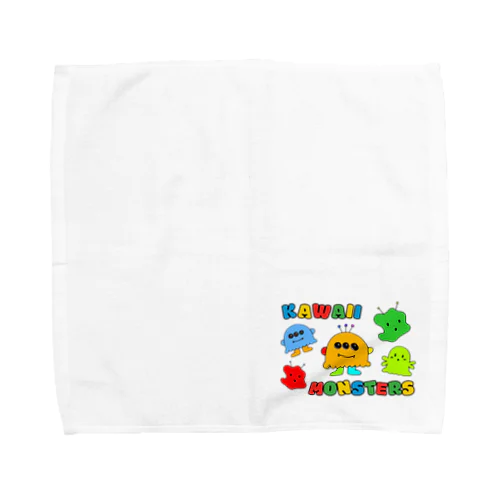 Kawaii Monsters | カラフルポップロゴ ver. Towel Handkerchief