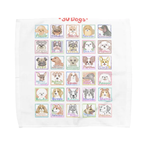 イヌ30犬種 Towel Handkerchief