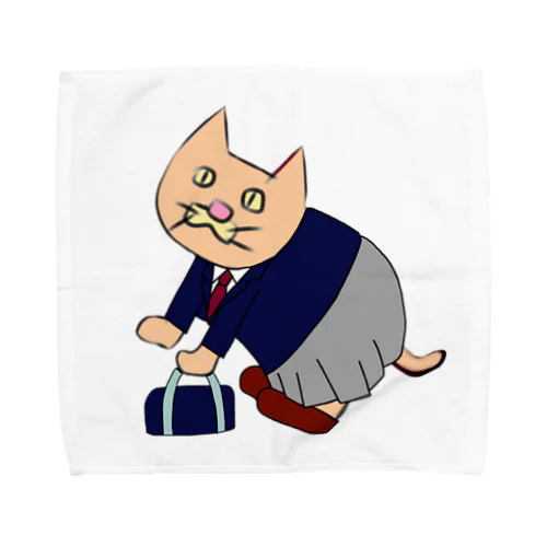 左向きの女子高生 Towel Handkerchief