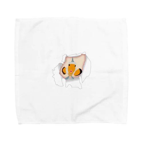 【ダミー】破れから隠隈魚(カクレクマノミ) Towel Handkerchief