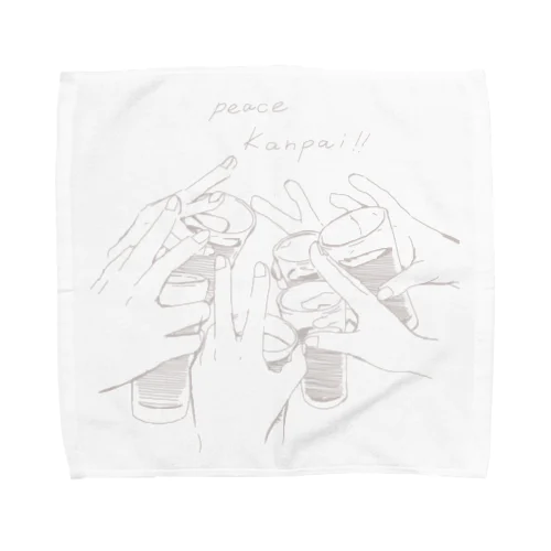 出前館創業者　花蜜幸伸さんのPEACE　KANPAI！プロジェクト Towel Handkerchief