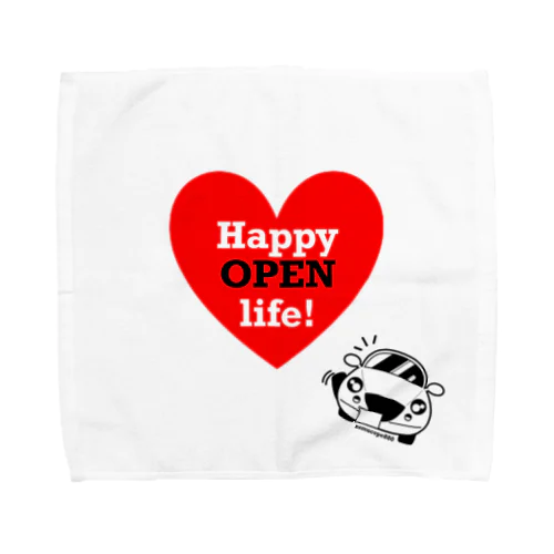 Happy OPEN life! タオルハンカチ