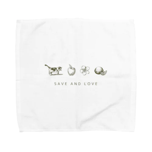 SAVE AND LOVE Towel Handkerchief