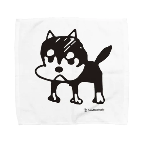 初老の黒柴ごんちゃん Towel Handkerchief