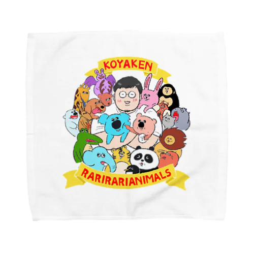 らりらりタオルハンカチ×イラストレーターかるめ Towel Handkerchief