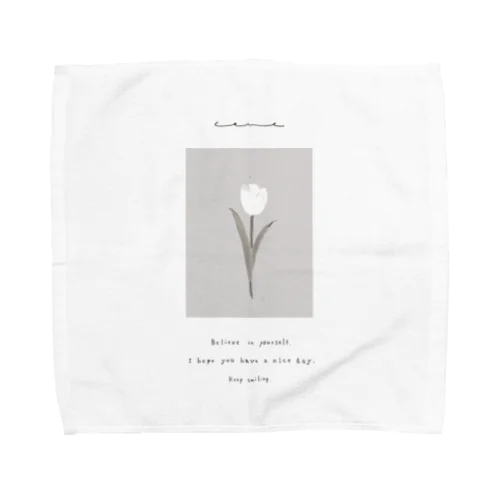 peach belly milk tea × sugar Tulip* Message Towel Handkerchief