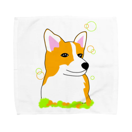 コーギー癒し犬 Towel Handkerchief