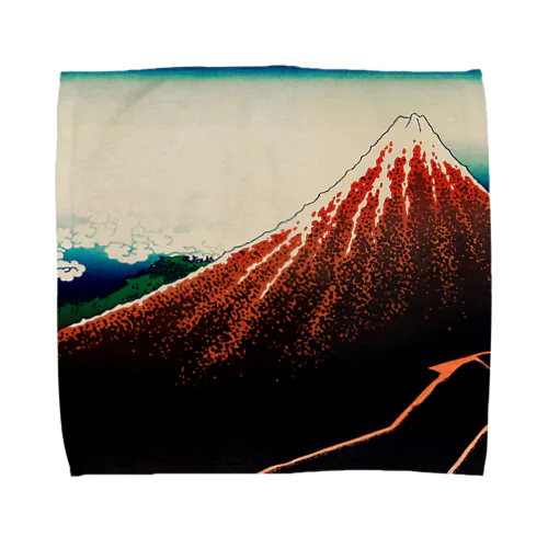 葛飾北斎_冨嶽三十六景　山下白雨 Towel Handkerchief