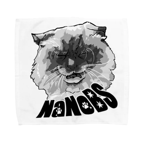 BLACK FACE CAT is super monochrome Towel Handkerchief