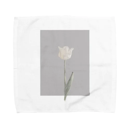 *antique white grayish Tulip タオルハンカチ