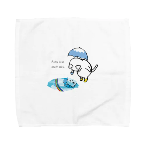 【猫郎雑貨店】雨の日の猫郎 Towel Handkerchief