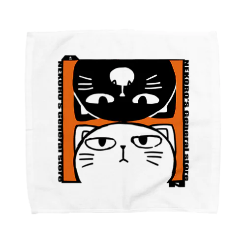 【猫郎雑貨店】モノクロ猫ズのA＆N Towel Handkerchief