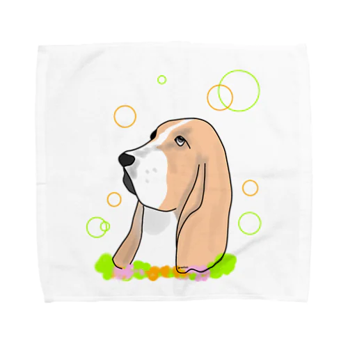 バセットハウンド癒し犬 Towel Handkerchief