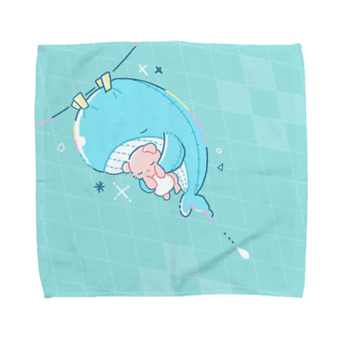 クジラのぬいぐるみ  Towel Handkerchief