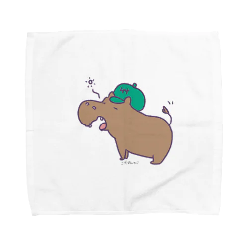 こげぱんカバ　寝起き Towel Handkerchief