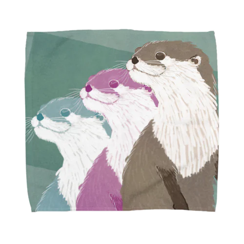 カワ、カワ、カワウソ Towel Handkerchief