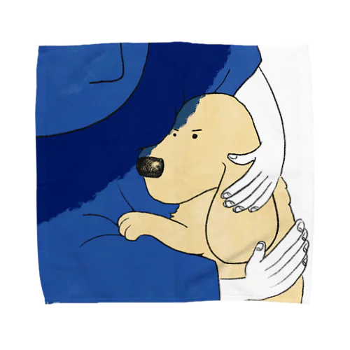 FuJの暑くても一緒犬 Towel Handkerchief