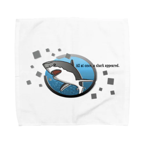 Shark appeared. Towel Handkerchief