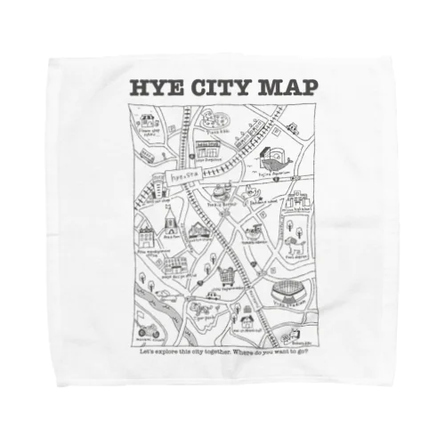 HYE CITY MAP Towel Handkerchief