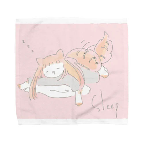 春眠ねこたん Towel Handkerchief