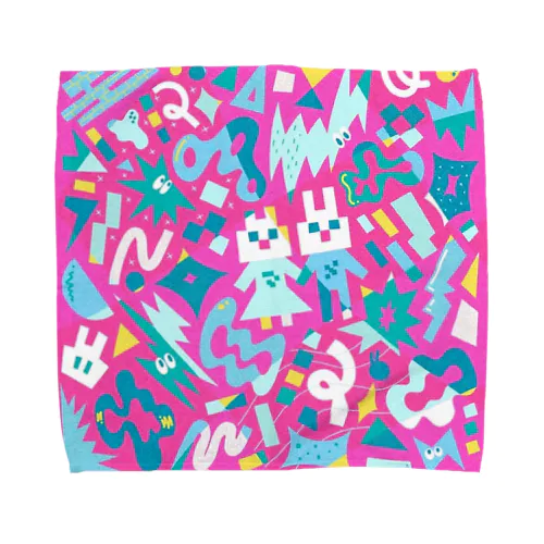 Kitty and Bunny Towel Handkerchief