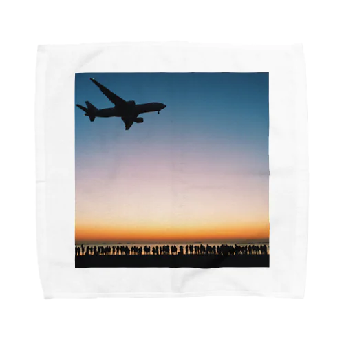 飛行機と Towel Handkerchief