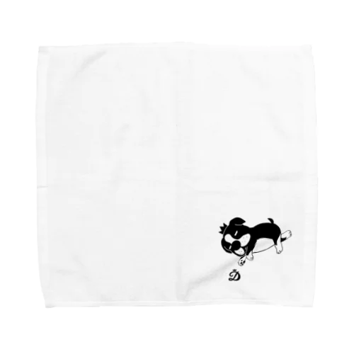 ゴロゴロする犬 Towel Handkerchief
